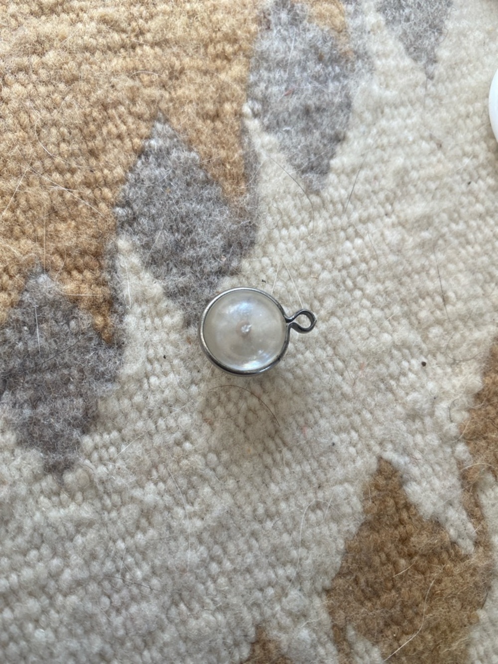 Sterling Silver glass globe with mustard seed